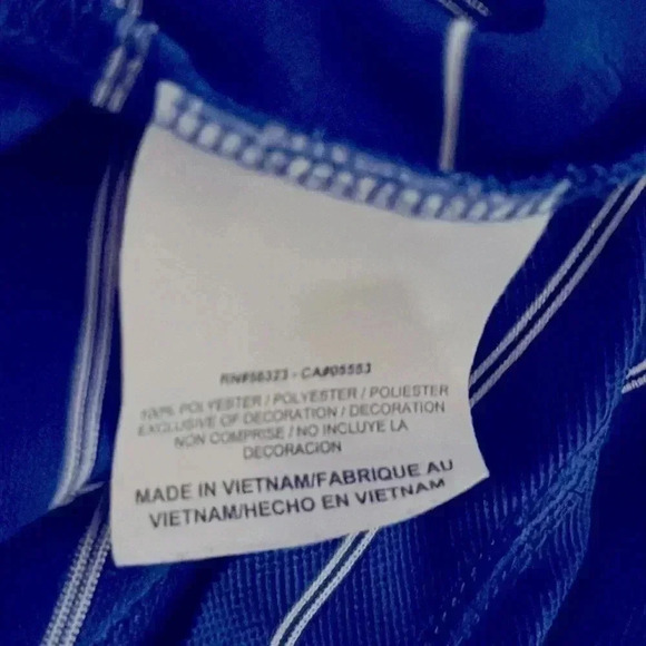 NIKE GOLF DRI FIT blue and white, striped polo size large - Picture 5 of 5